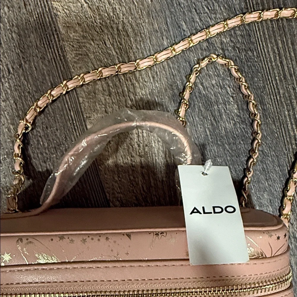 ALDO Pink and Gold Butterfly Crossbody Bag